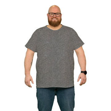 Alca Easy-Going 1-Pck Men T-Shirt O-Neck Grey Melange 8XL