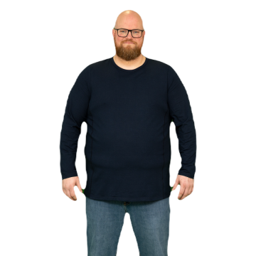 Alca Easy-Going 1-Pck Men Shirt Long Sleeve O-Neck Navy 7XL