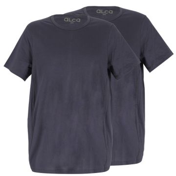 Alca Authentic 2-Pck Men T-shirt O-Neck Dark Grey 2XL