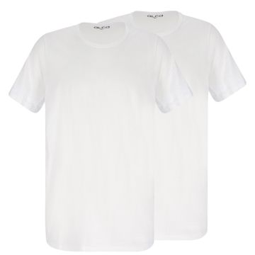 Alca Authentic 2-Pck Men T-shirt O-Neck White 4XL