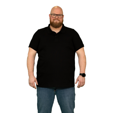 Alca Stylish 1-Pck Men Polo Shirt Black 3XL