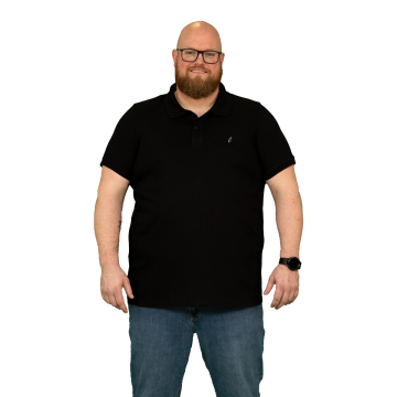 Alca Stylish 1-Pck Men Polo Shirt Black 5XL